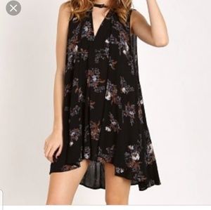 New! Free people Tree Swing Tunic Dress Black